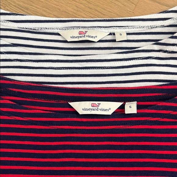 |BUNDLE of 2| vineyard vines | long sleeve striped tees | women’s small - Picture 2 of 4